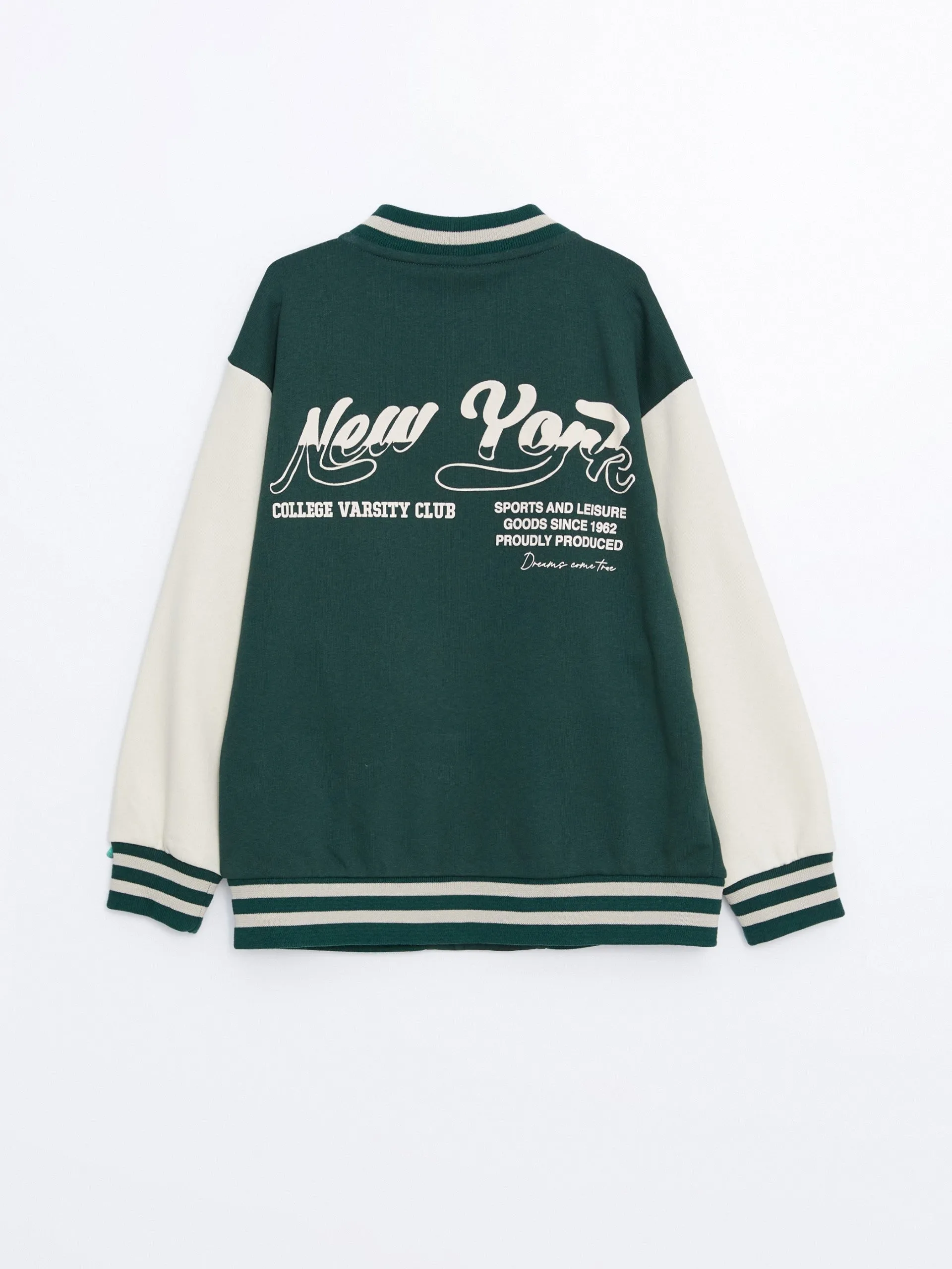 Lcw Kids Green Printed Boys College Jacket