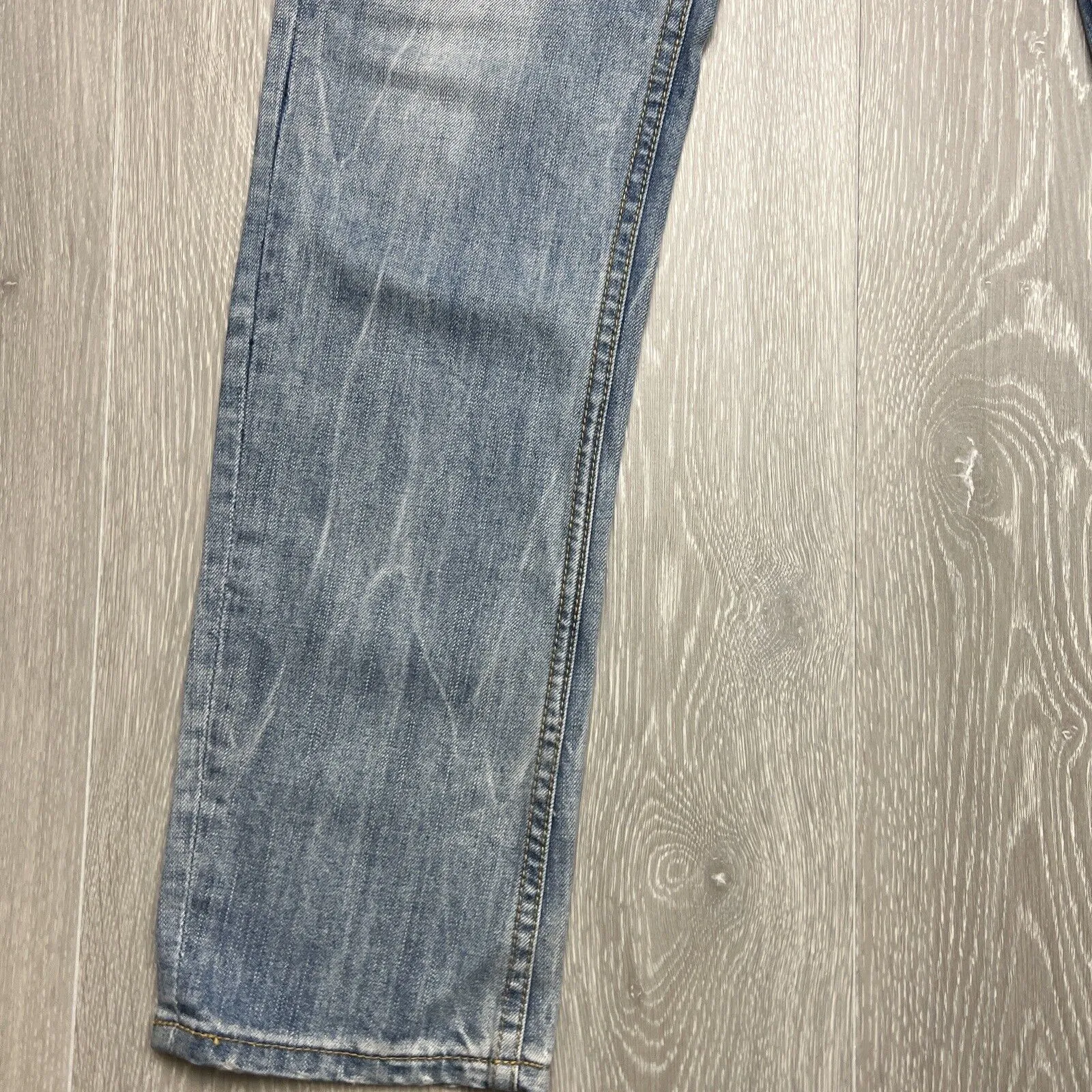 Legend & Souls Mens Red taper Fit Distressed Jeans Size 30 / 34