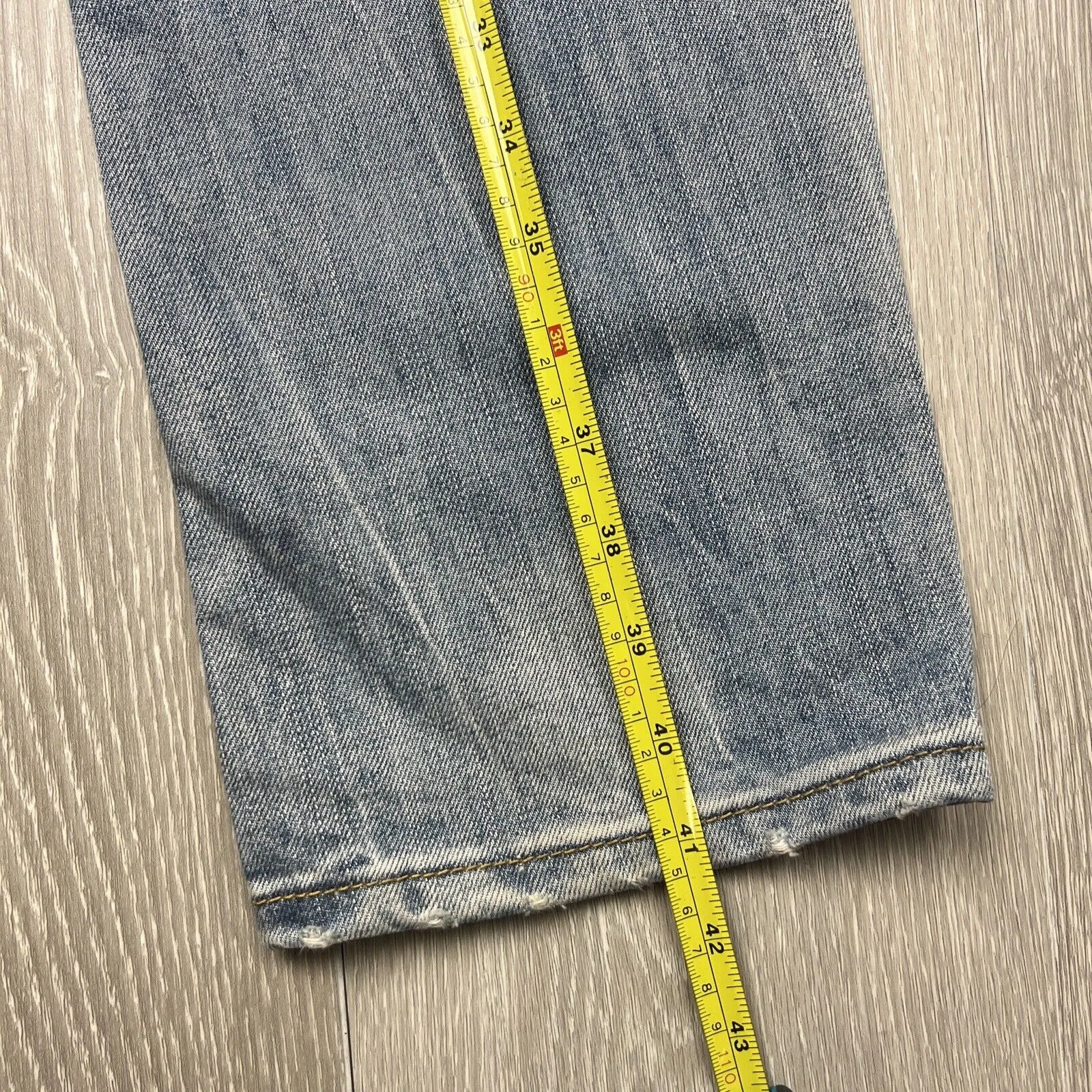 Legend & Souls Mens Red taper Fit Distressed Jeans Size 30 / 34