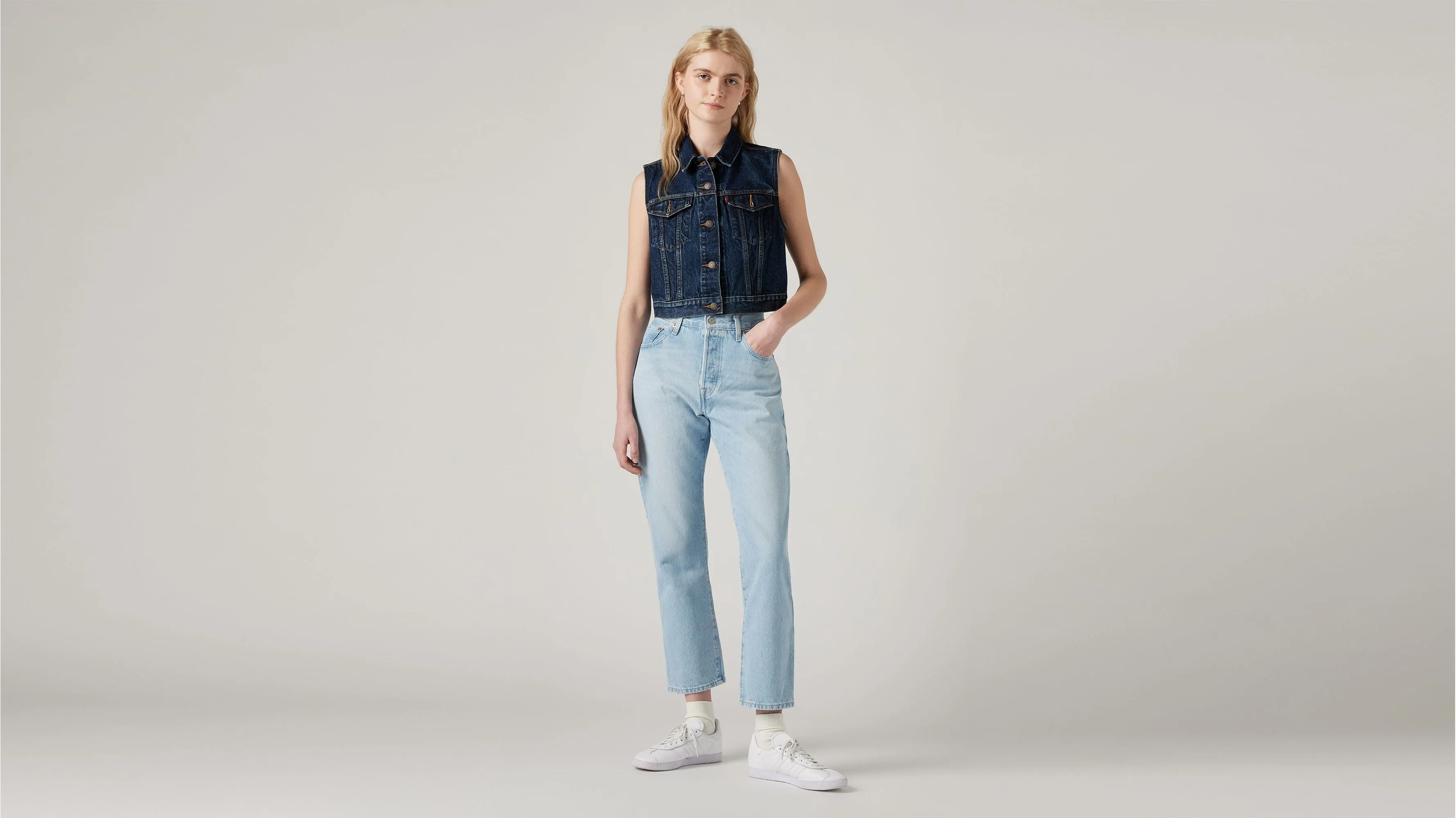 Levis | 501® Levi's® Crop Jeans | 0124 hellused