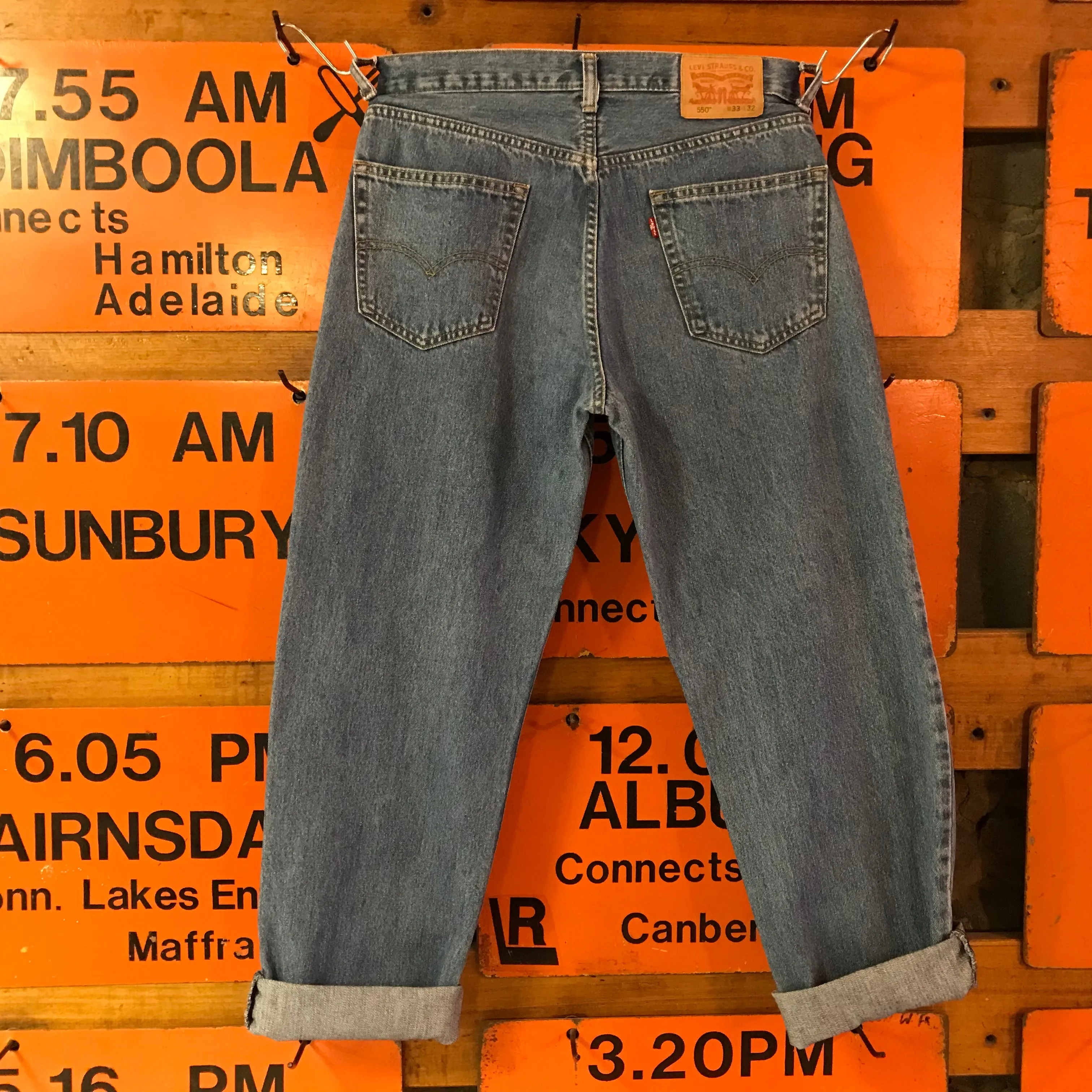 Levi’s Mens Vintage 90’s 550 Relaxed - Fit Tapered Leg Denim Jean