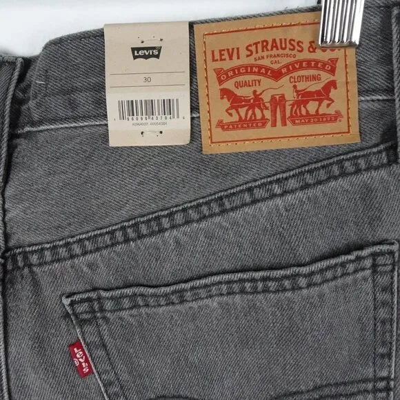Levi's Relaxed Low Pro Jeans Women's Size 30 Gray Denim Bleach Splatter