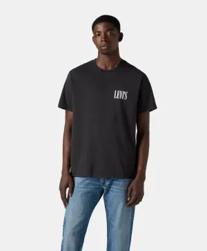 LEVIS SS RELAXED FIT SERIF LOGO MINERAL BLACK