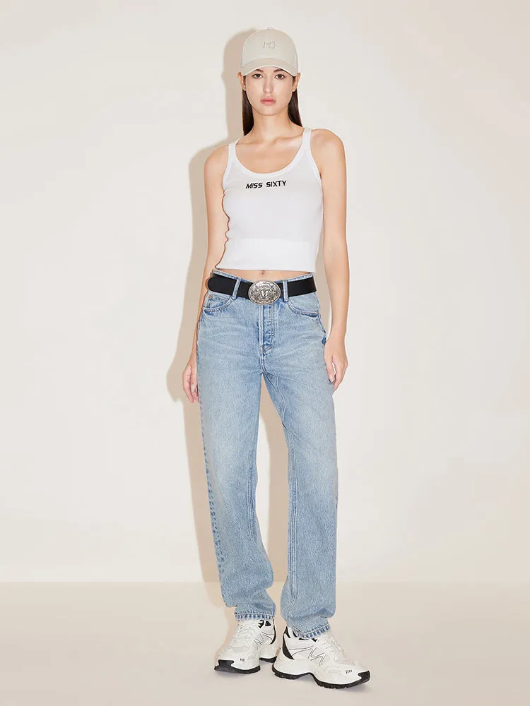Light Blue Straight Fit Jeans