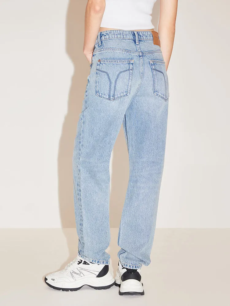 Light Blue Straight Fit Jeans