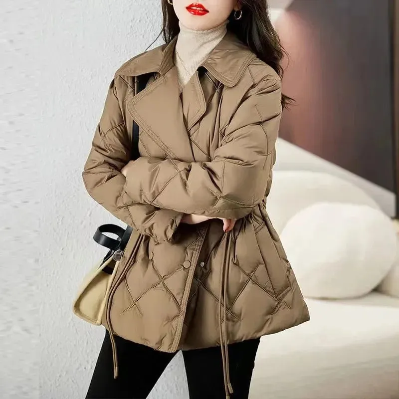 Lightweight Suit Collar Down Cotton Padded Coats