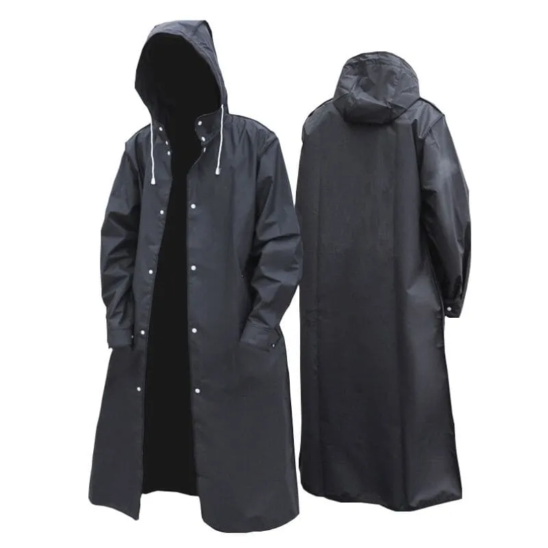 Lightweight Waterproof Raincoat with Hood for Outdoor Use