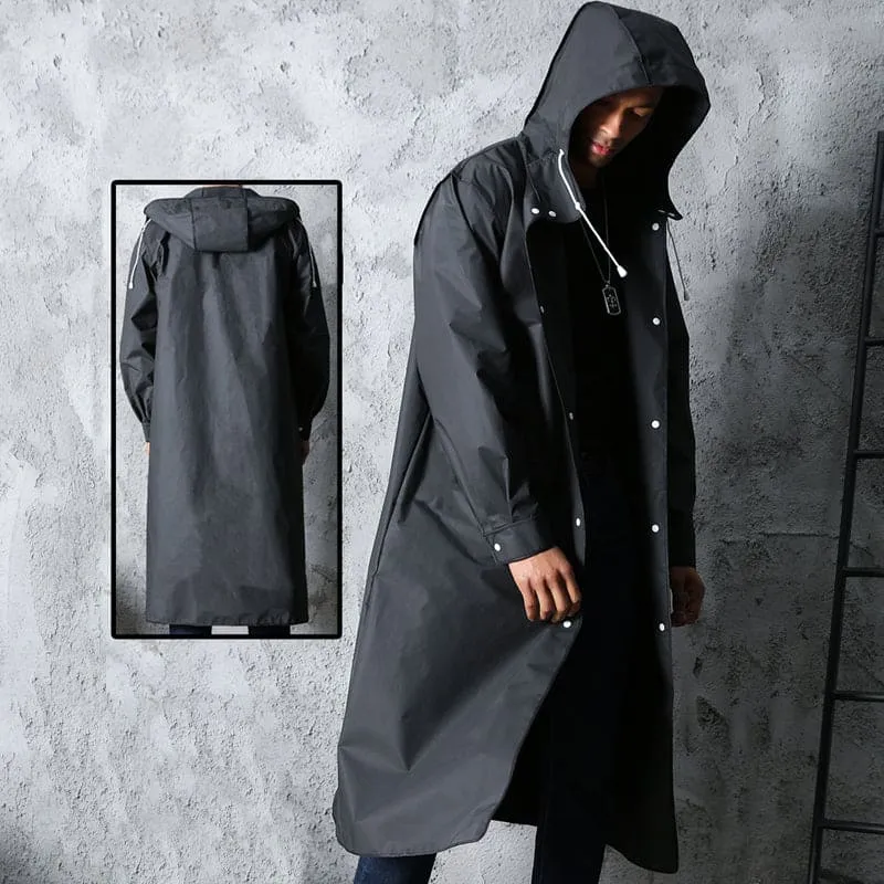 Lightweight Waterproof Raincoat with Hood for Outdoor Use