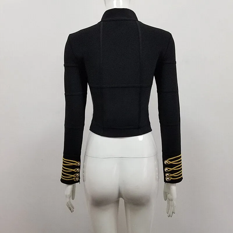 Long-Sleeved Casual Clothing with Ornate Gold Buttons