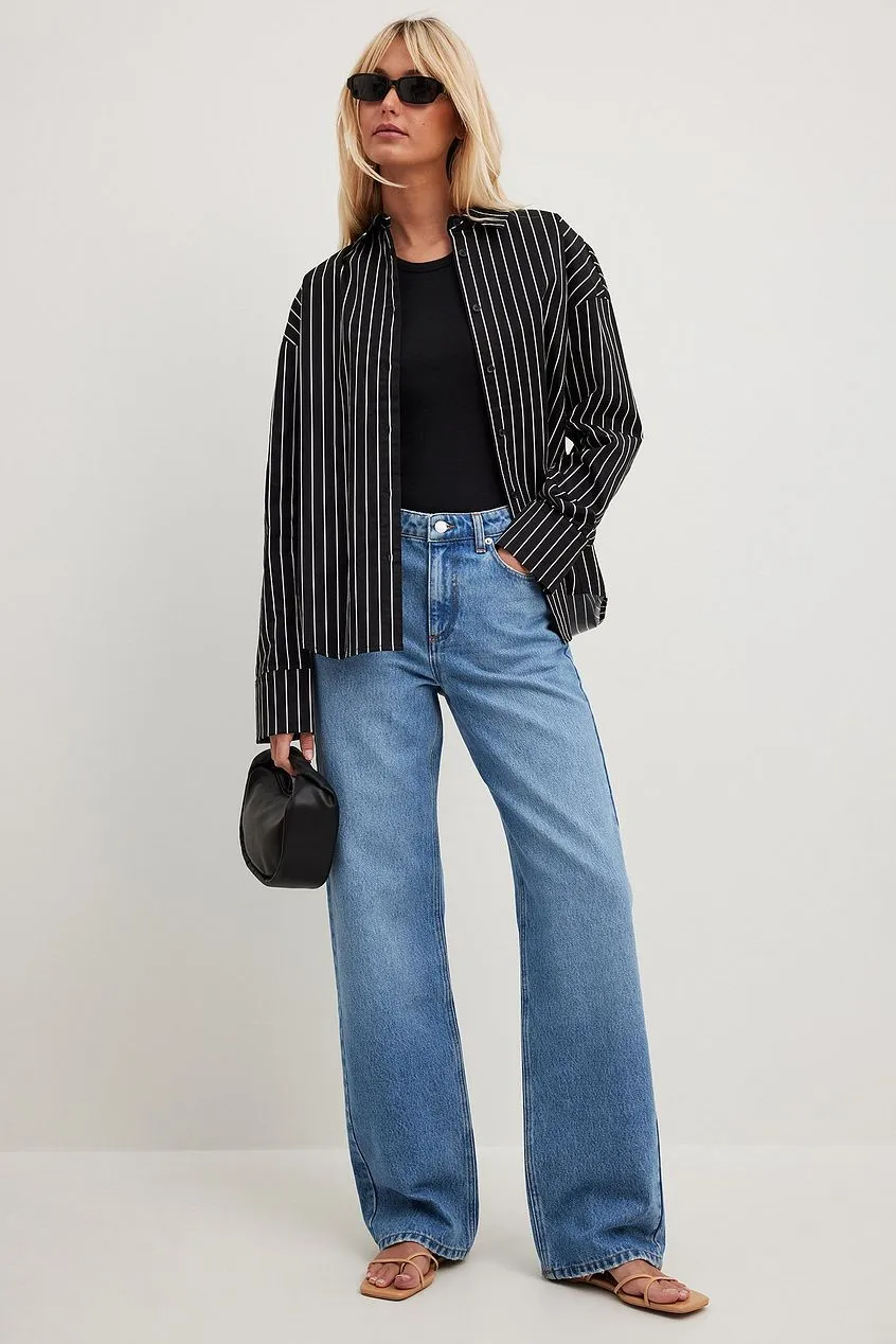 Loose Mid Waist Jeans For Womens