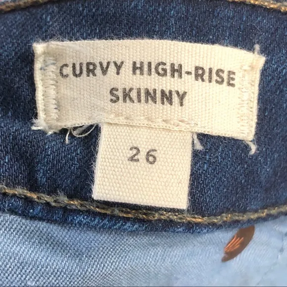 Madewell Curvy High Rise Skinny Jeans Size 26