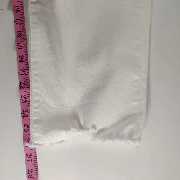Madewell The Perfect Vintage Crop Jeans Button Fly 37 White NWT
