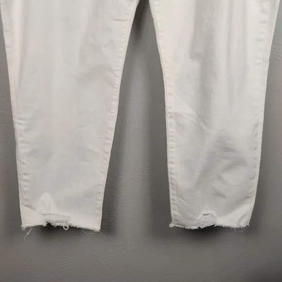 Madewell The Perfect Vintage Crop Jeans Button Fly 37 White NWT