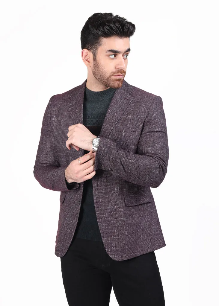 Maroon Textured Coat MC20166-MR