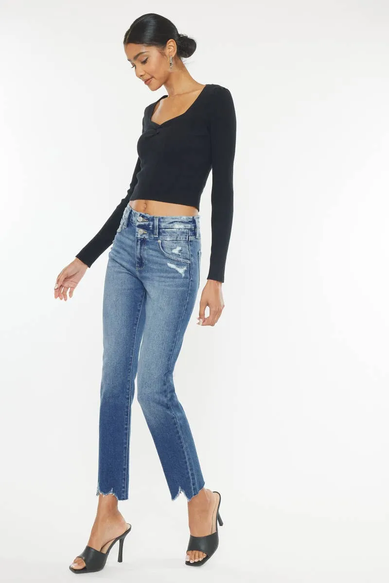 Medium High Rise Slim Straight Kancan Jeans