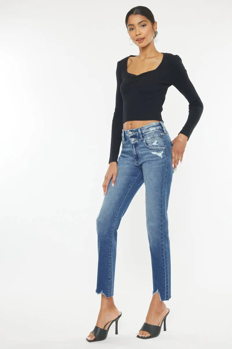 Medium High Rise Slim Straight Kancan Jeans