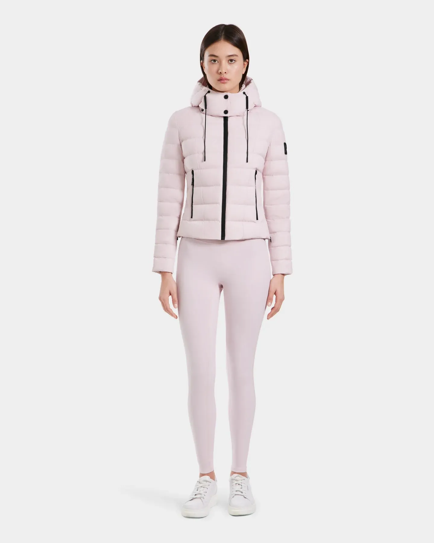 Melissa Removeable Hood Matte Lightweight Down Jacket - Pink