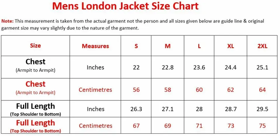 Mens Light Weight London Jacket