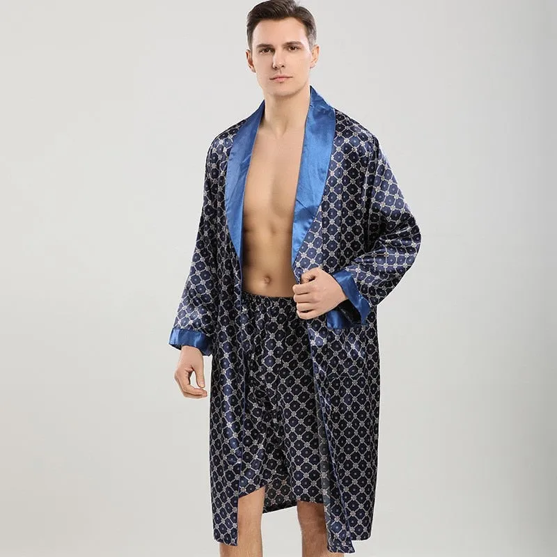 Men's Satin Robe Set