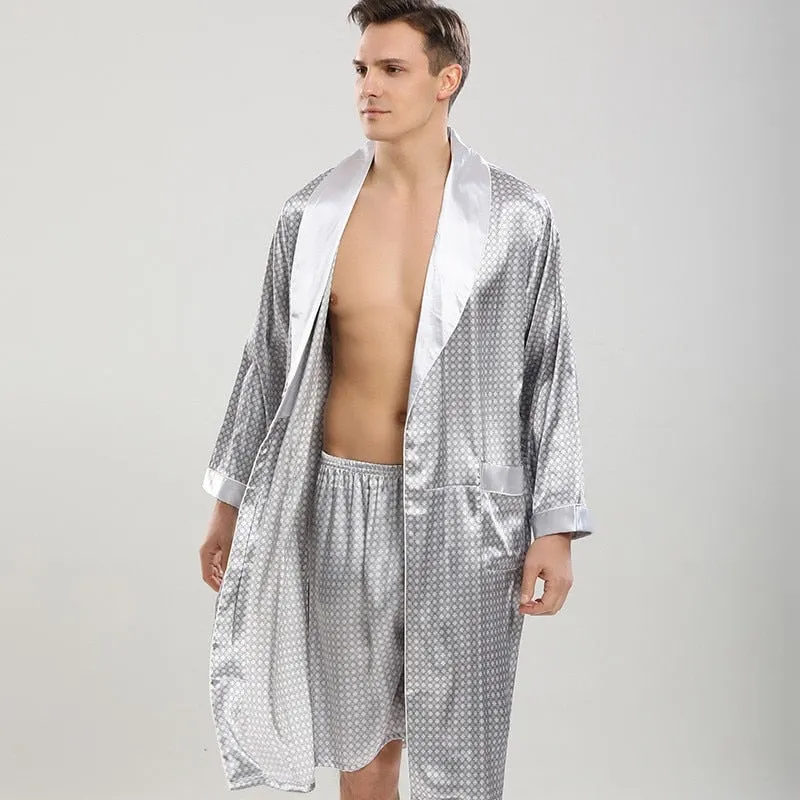 Men's Satin Robe Set