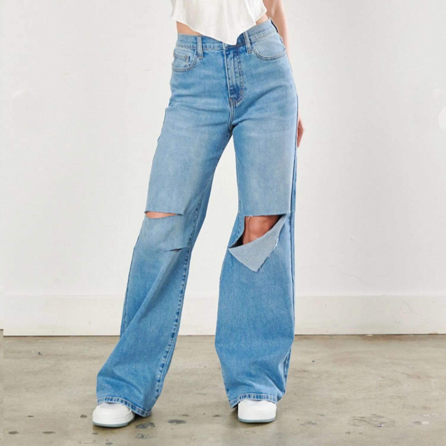 Mia Medium Wash Wide Fit Jeans