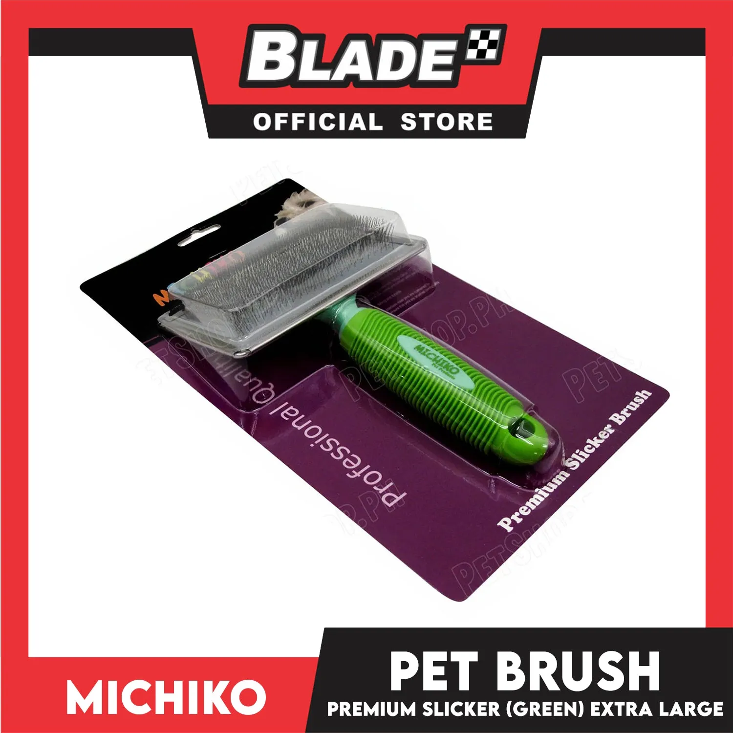 Michiko Premium Slicker Brush Green Color (Extra Large) Pet Brush, Pet Grooming