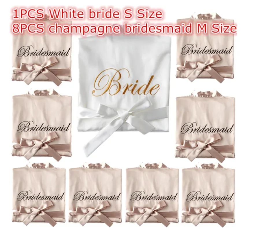 Mix Sale 9/5/3 Pack Wedding Decorations Bride and Bridesmaid Bathrobe Bride To Be Team Bride Bachelorette Party Bridesmaid Gift