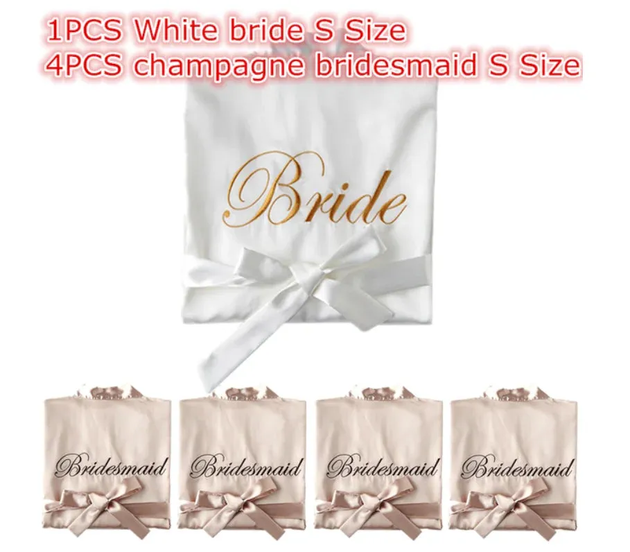 Mix Sale 9/5/3 Pack Wedding Decorations Bride and Bridesmaid Bathrobe Bride To Be Team Bride Bachelorette Party Bridesmaid Gift