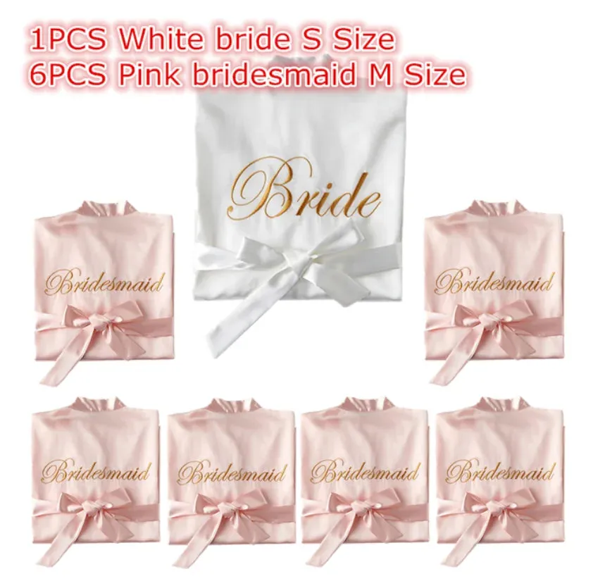 Mix Sale 9/5/3 Pack Wedding Decorations Bride and Bridesmaid Bathrobe Bride To Be Team Bride Bachelorette Party Bridesmaid Gift