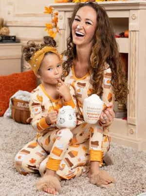 Mommy and Me But First, Pumpkin Sweets Pajama Set