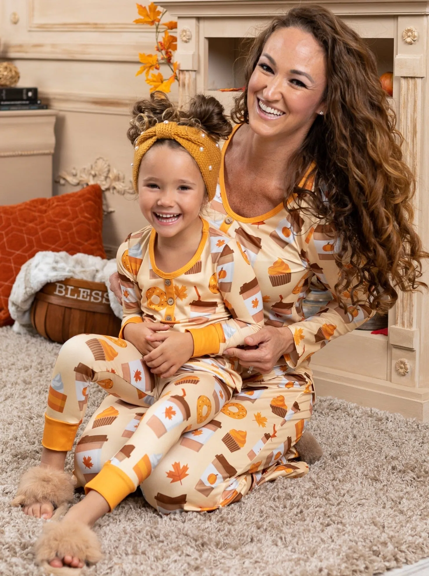 Mommy and Me But First, Pumpkin Sweets Pajama Set