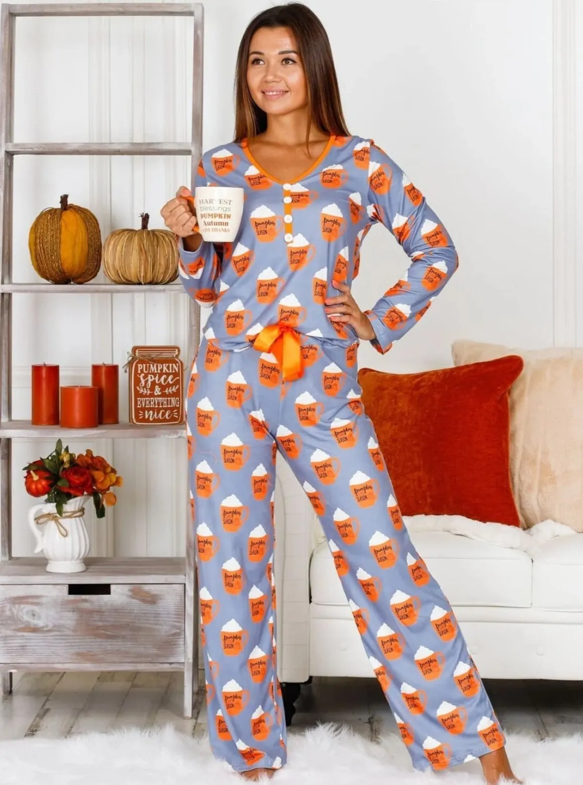 Mommy and Me Pumpkin Spice Season Pajama Set