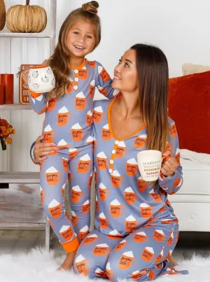 Mommy and Me Pumpkin Spice Season Pajama Set