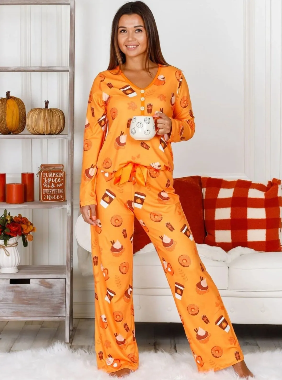 Mommy and Me Pumpkin Treats Pajama Set