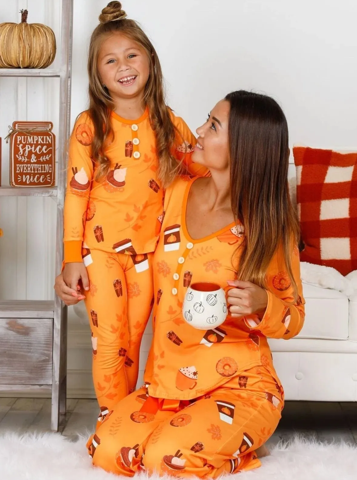 Mommy and Me Pumpkin Treats Pajama Set