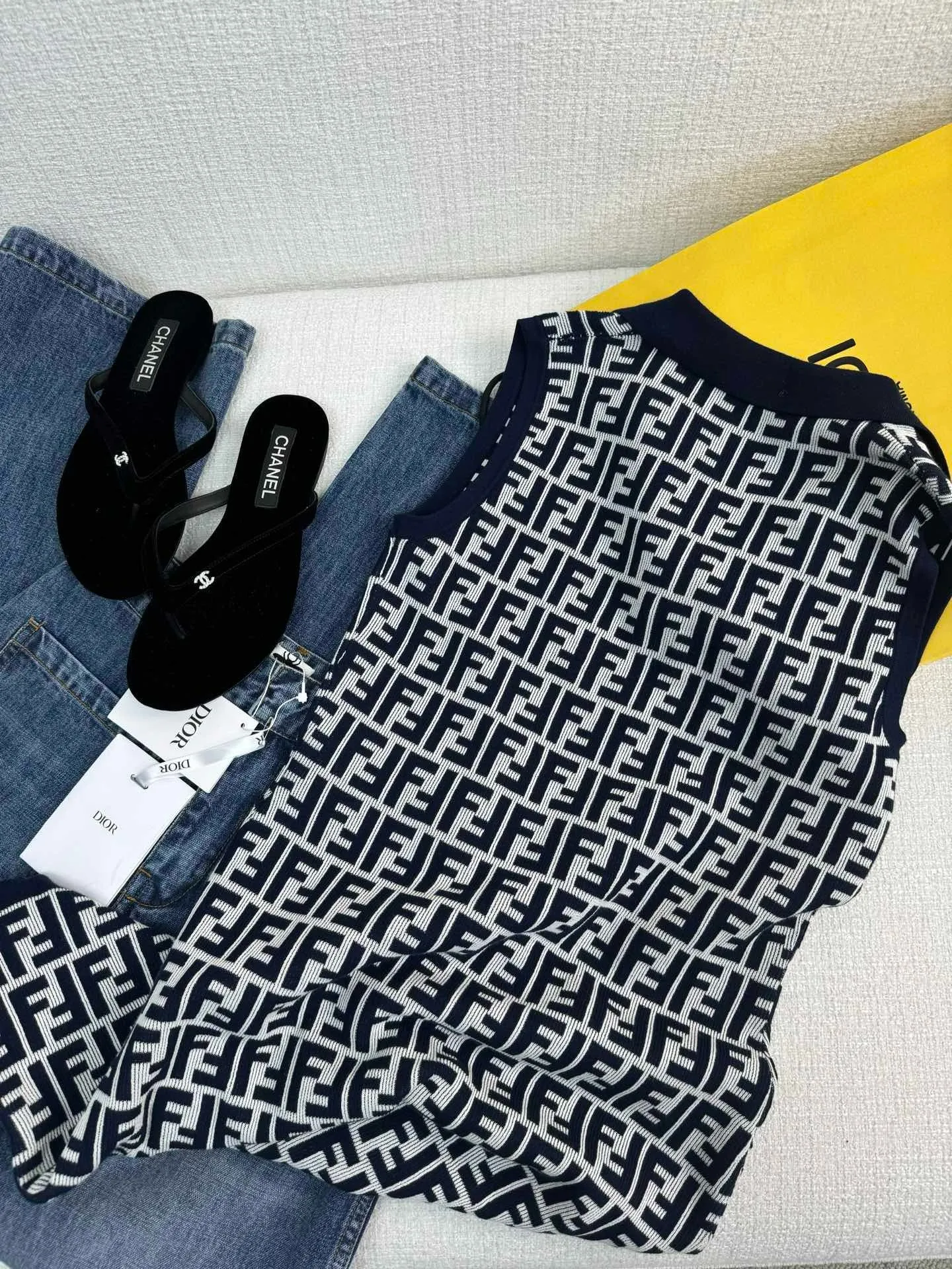 Monogram Knit Polo Tank