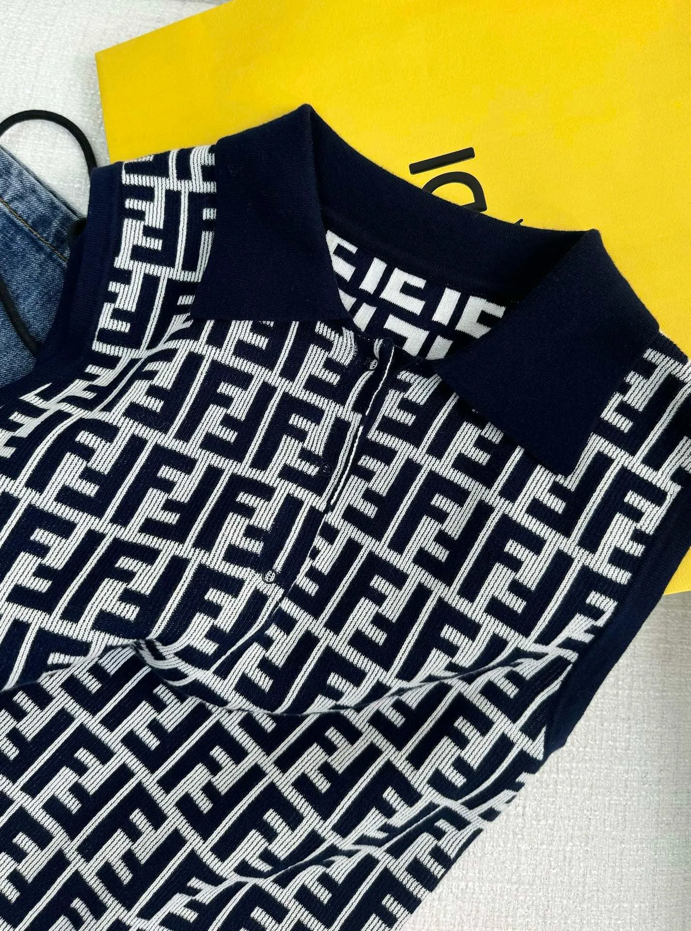 Monogram Knit Polo Tank
