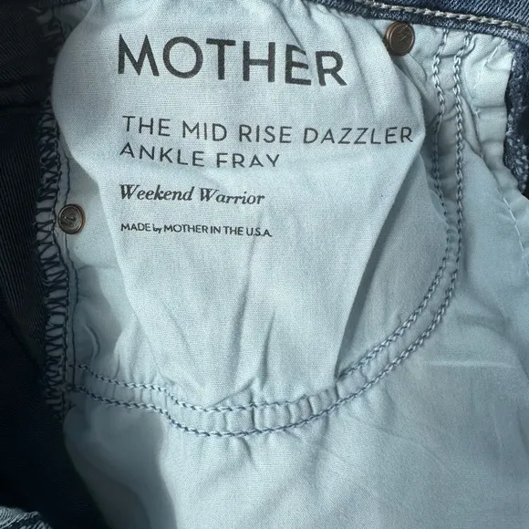 Mother Mid Rise Fray Jean  *Like New*