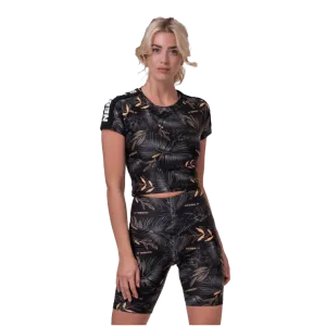 Nebbia Crop Top Active Black 568 Volcanic Black
