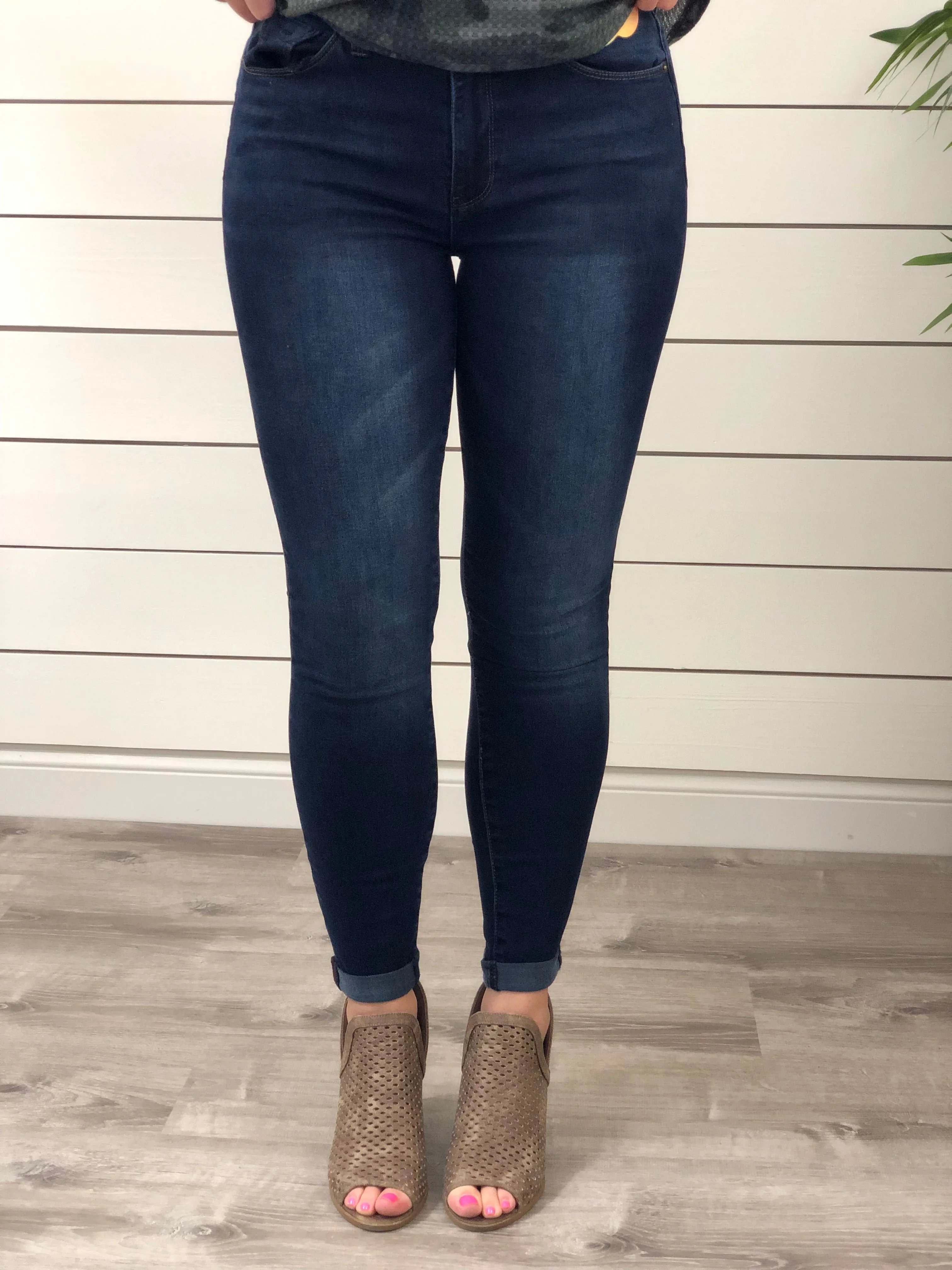 Non Distressed High Rise Jeans