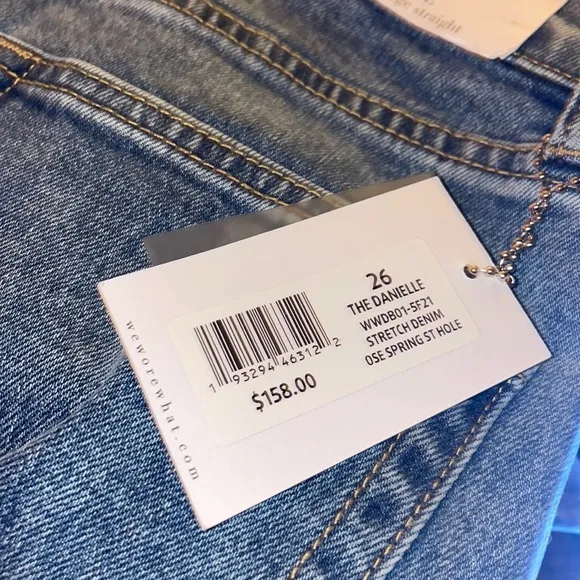 NWT WEWOREWHAT X REVOLVE The Danielle High Rise Vintage Straight Jeans