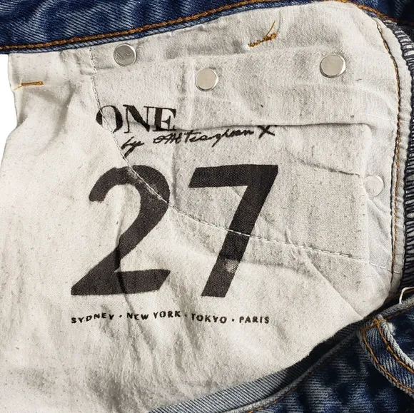 One Teaspoon DESTRESSED Patched Denim Jeans Trashed Free birds 27