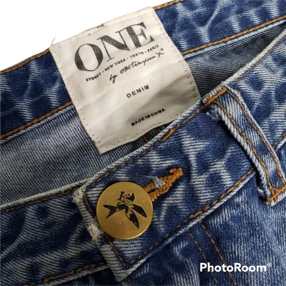 One Teaspoon DESTRESSED Patched Denim Jeans Trashed Free birds 27