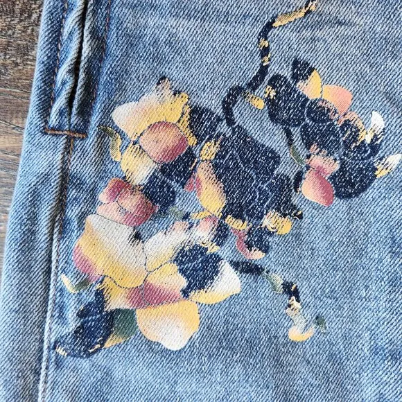 One x One Teaspoon Freebird Distressed Painted Rigid Skinny Jeans Ankle-Zip