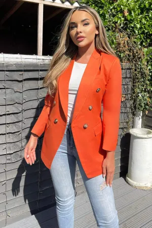 Orange Military Style Blazer