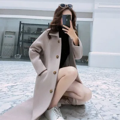 Oversize Long Single Breasted Trench Coat