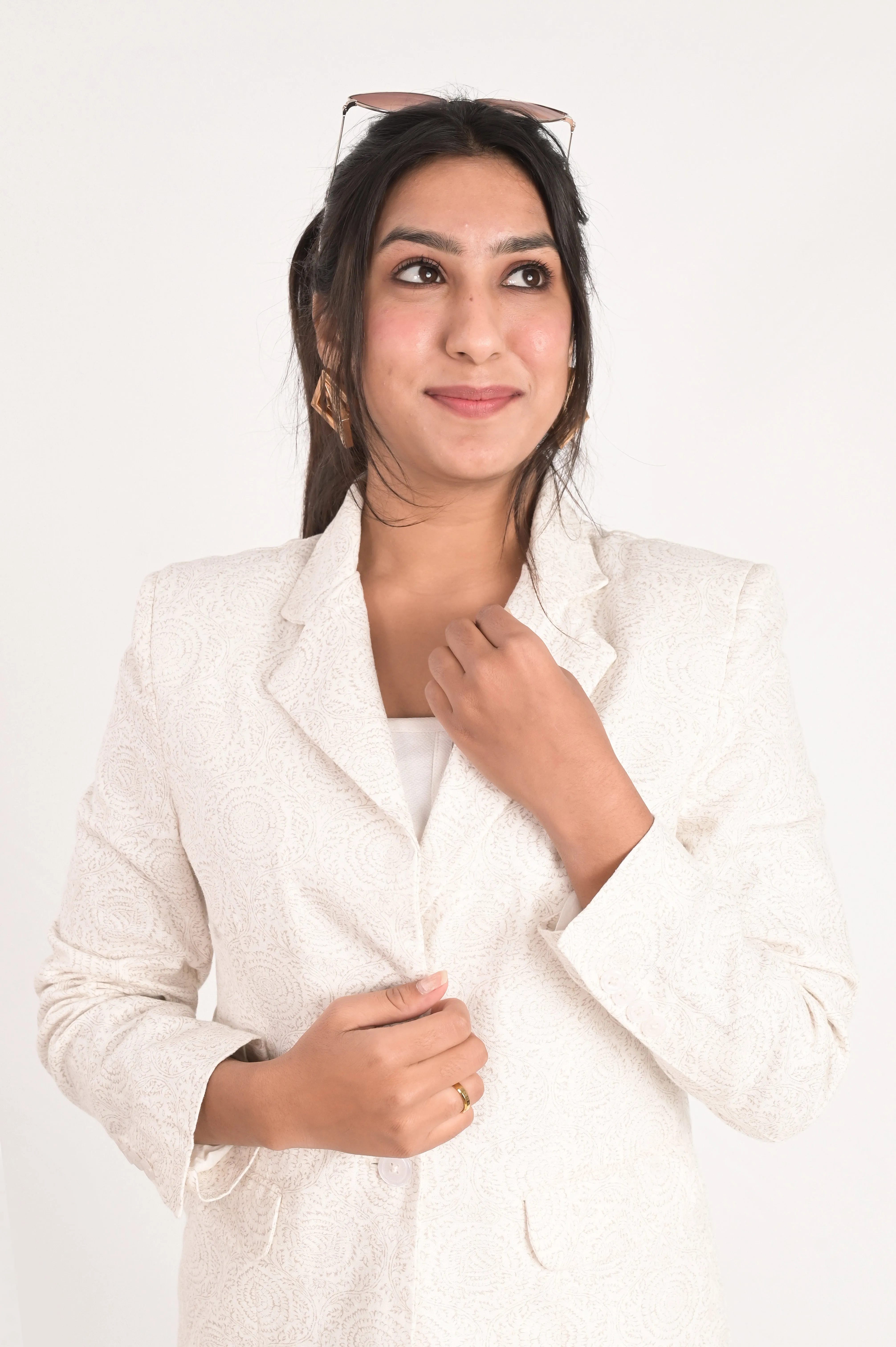 Paisley Whisper Off-White Blazer