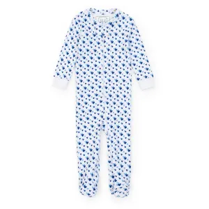 PARKER BOYS' ZIPPER PAJAMA - HEART TO HEART BLUE