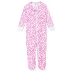 PARKER GIRLS' ZIPPER PAJAMA - EASTER TIME PINK