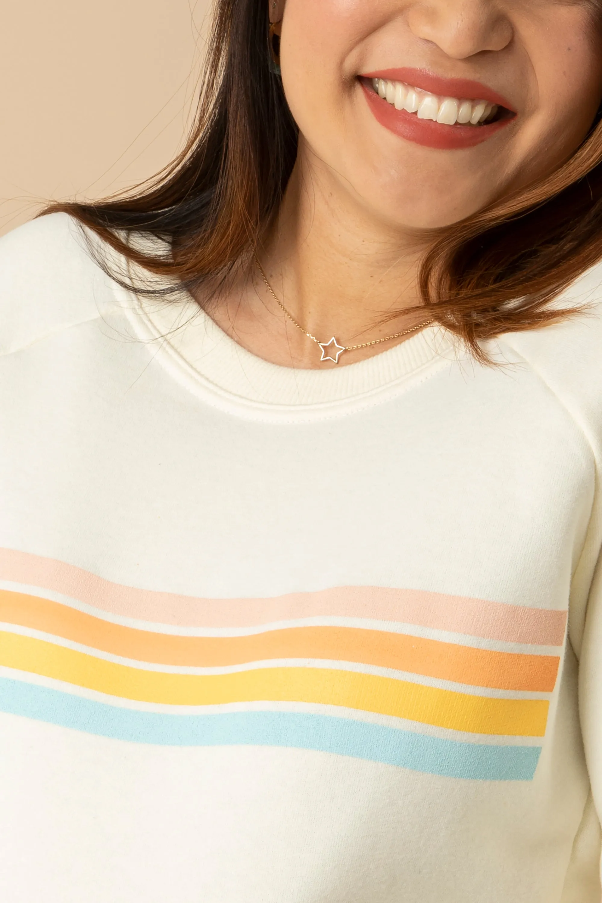 Pastel stripes maternity sweatshirt